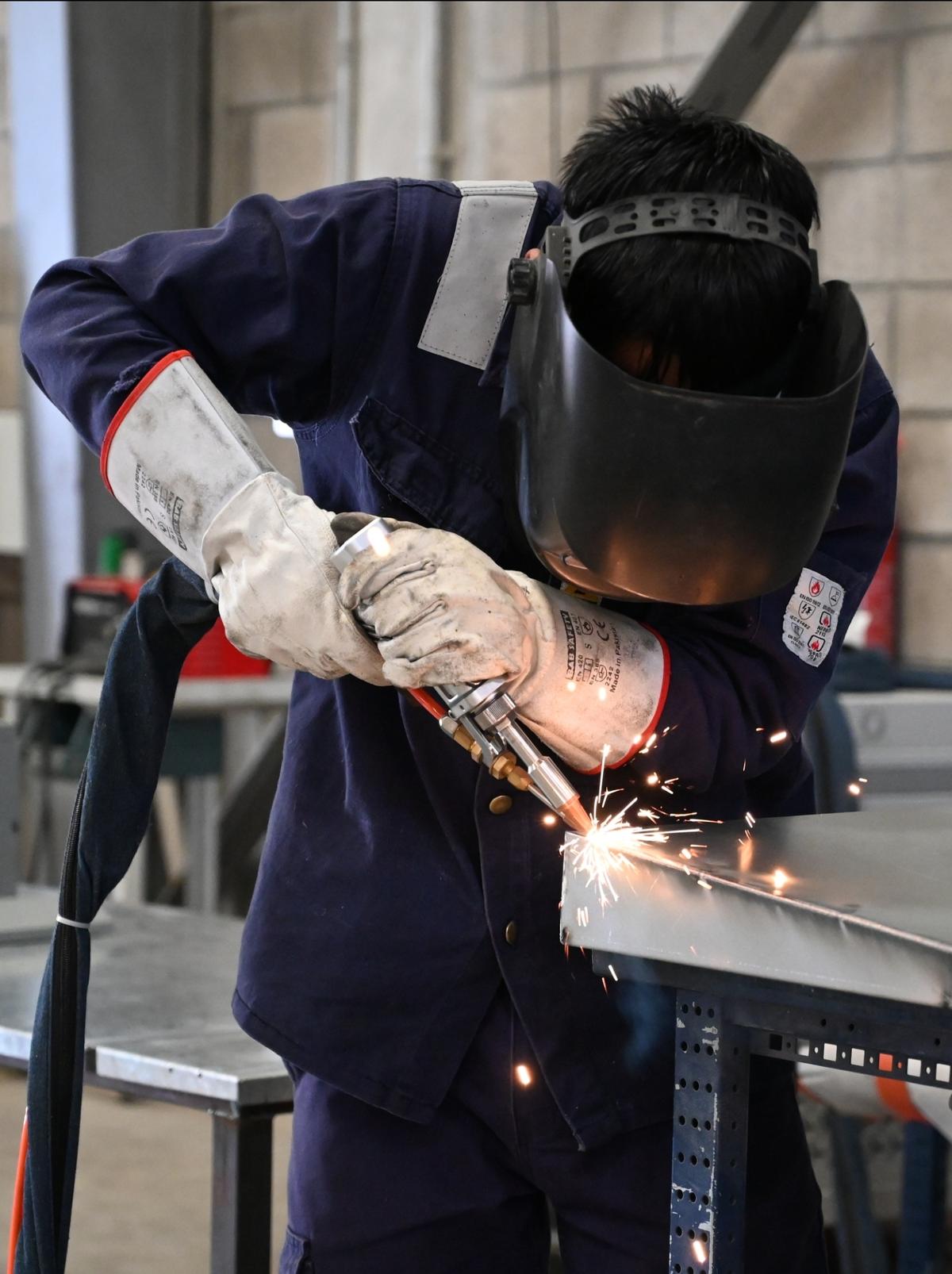 A worker at Golden Energy Solutions